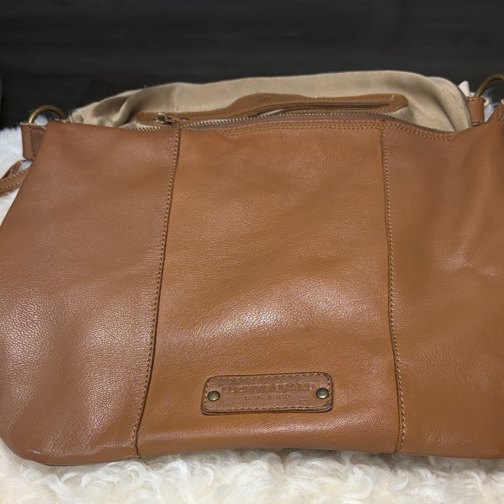 Lucky Brand Tan Leather Shoulder Bag